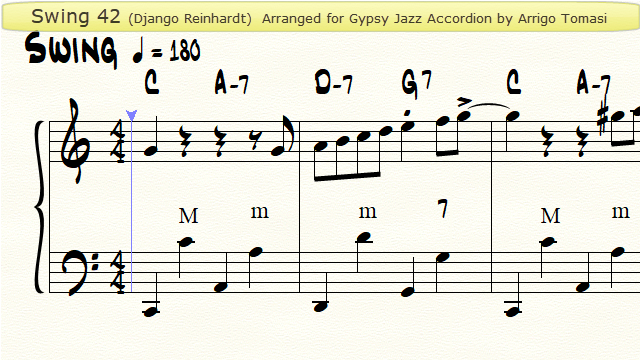 Swing 42 for Gypsy Jazz Accordion - Youtube