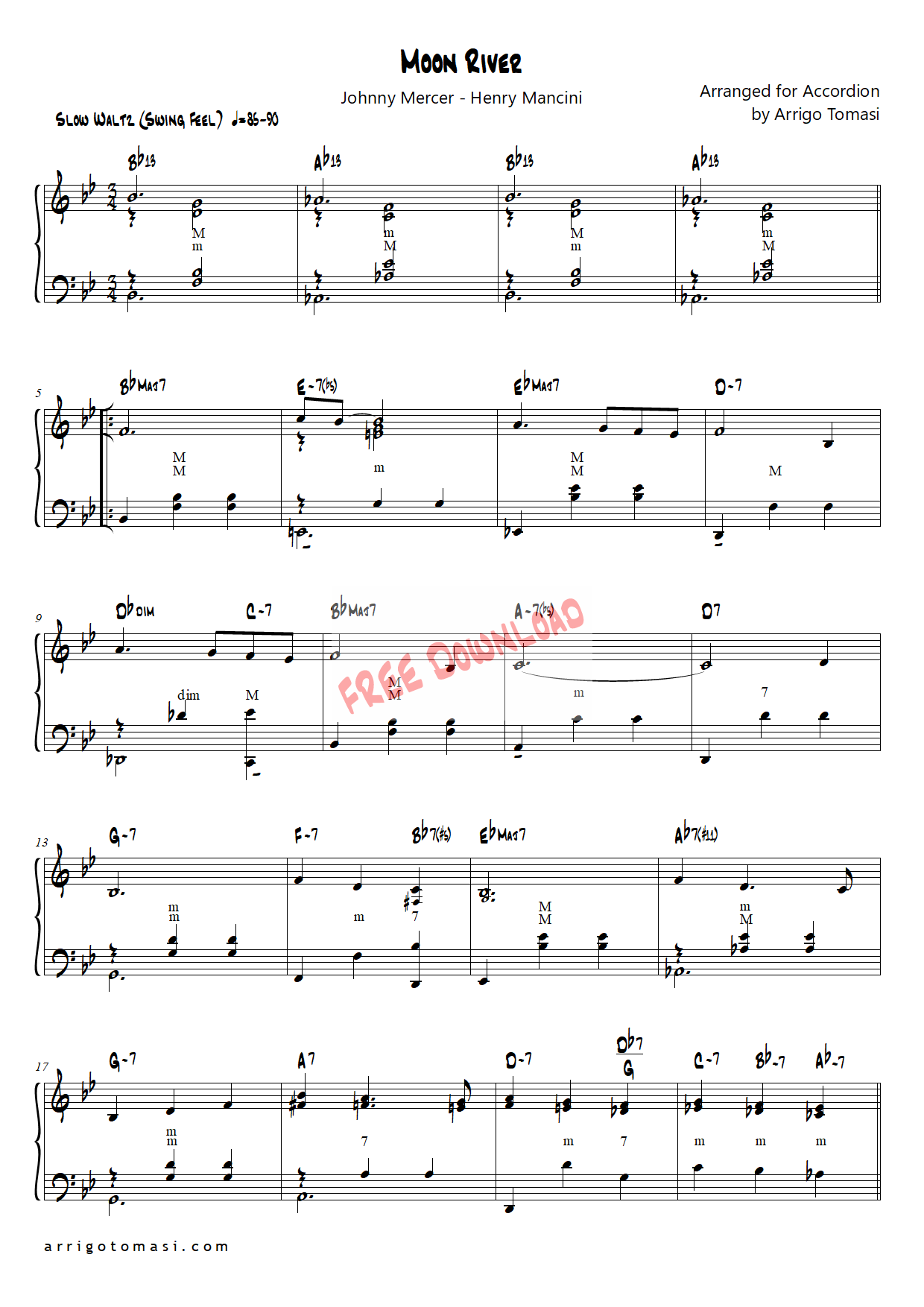 Accordion Sheet Music